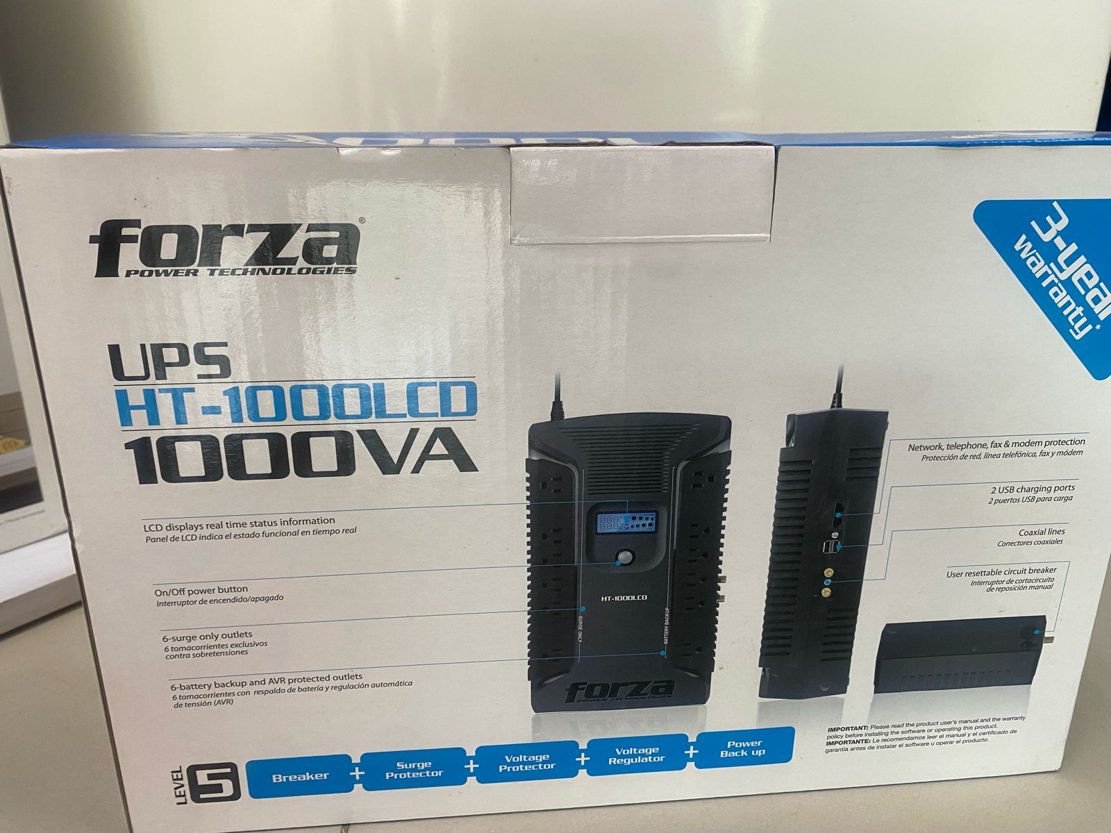 UPS FORZA 1000VA 12 Salidas HT-1000LCD