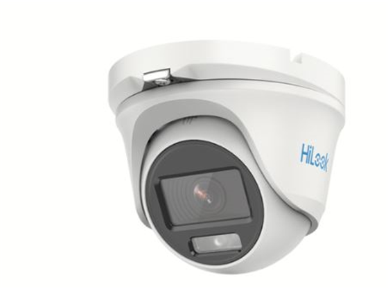 CAMARA DE VIGILANCIA HILOOK, DOMO (TURRET),COLORVU, ANALOGA, 2MP, 20 MTS, IP66, METAL