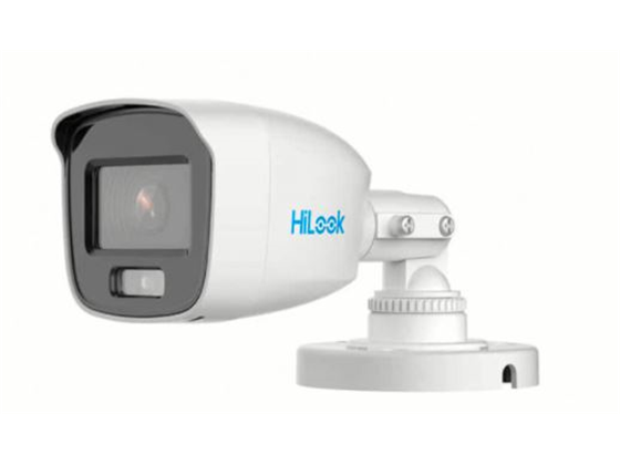 CAMARA DE VIGILANCIA HILOOK, MINI COLORVU, BULLET, ANALOGA, 2MP EXIR 2.0, HD01080P, IR 20 MTS, IP66, METALICA.