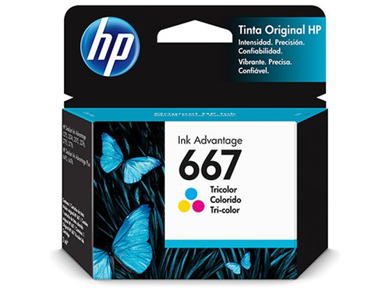Cartucho de tinta negra original HP 667 | para impresora HP DeskJet 1255, 2700, 4100