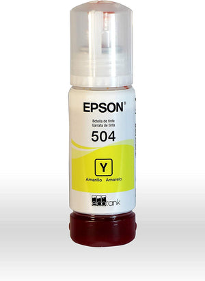 BOTELLA DE TINTA EPSON 504. PARA IMPRESORA L4150, L4160, L6161, L6171, L6191 C11CG23301. Volumen total: 127 ml negra y color de 70ml