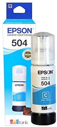 BOTELLA DE TINTA EPSON 504. PARA IMPRESORA L4150, L4160, L6161, L6171, L6191 C11CG23301. Volumen total: 127 ml negra y color de 70ml