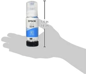 BOTELLA DE TINTA EPSON 504. PARA IMPRESORA L4150, L4160, L6161, L6171, L6191 C11CG23301. Volumen total: 127 ml negra y color de 70ml