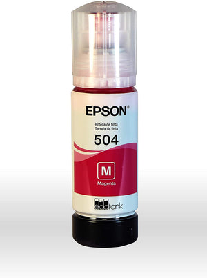 BOTELLA DE TINTA EPSON 504. PARA IMPRESORA L4150, L4160, L6161, L6171, L6191 C11CG23301. Volumen total: 127 ml negra y color de 70ml