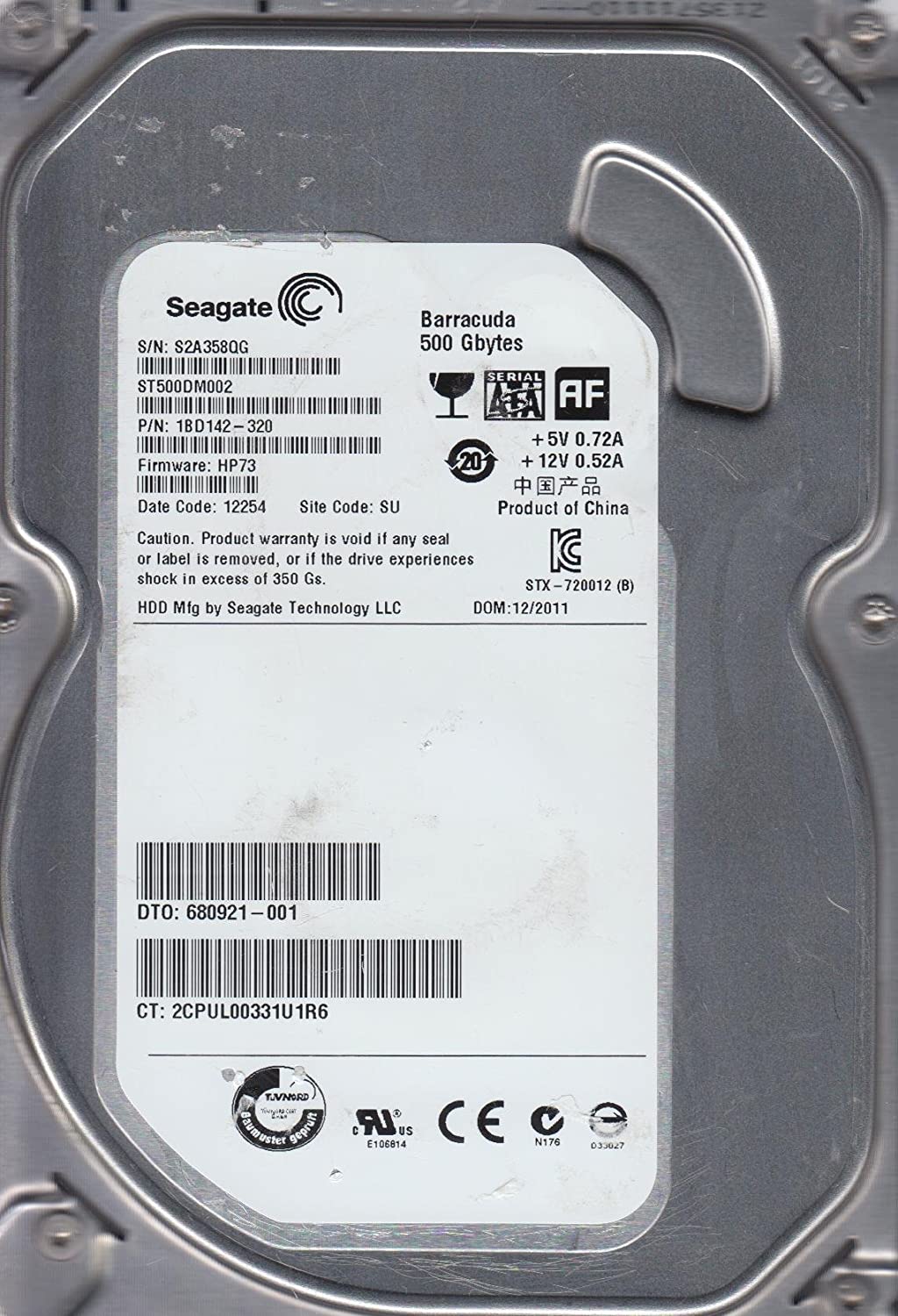 Seagate Barracuda ST500DM002 - Disco duro interno 500 GB (3,5", SAT – avservshop