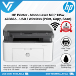 Impresora Multifuncional Laser Monocromática Hp MFP 135W